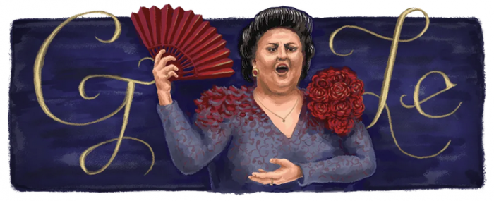 Google涂鸦纪念歌剧明星、女高音歌唱家蒙特塞拉特·卡巴耶89岁冥诞