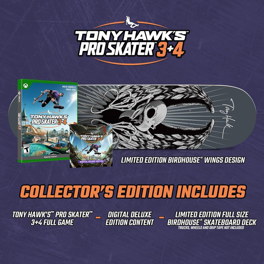 Tony Hawk’s Pro Skater 3 + 4 ：典藏版包括一個實際的滑板板面