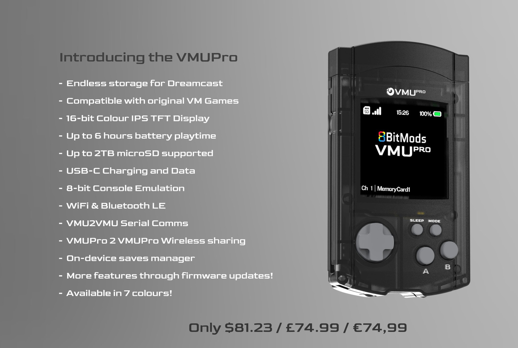 在這款 Dreamcast 儲存卡上玩超級馬里奧等