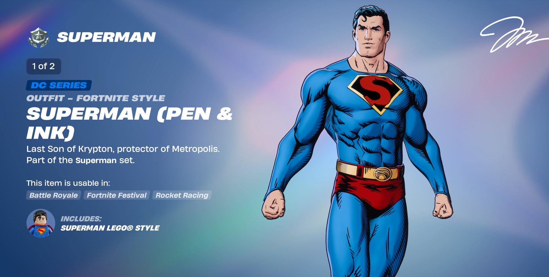 超人將在 Fortnite 中獲得經典的卡通化身