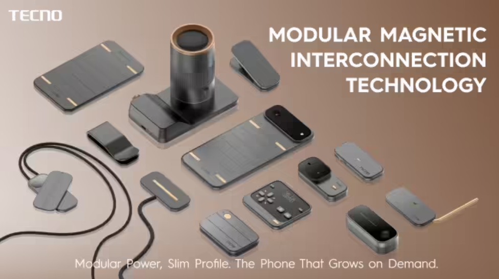 MWC 2026: Tecno unveils ultra-slim modular magnetic concept phone, swappable components in minutes