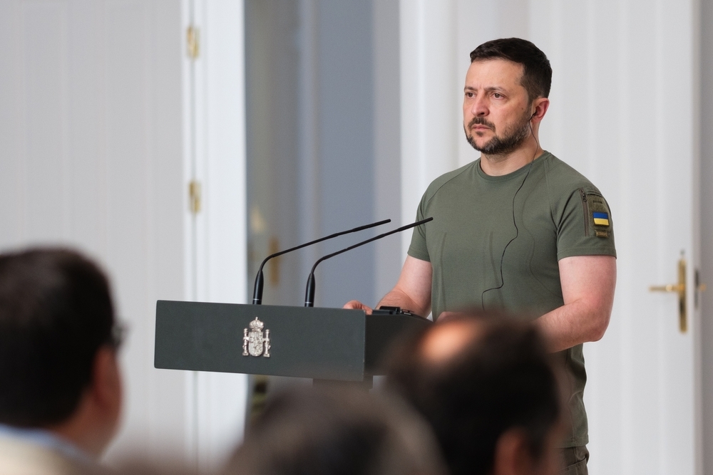 澤連斯基表示，烏克蘭擁有俄羅斯情報支持伊朗的「無可辯駁」證據