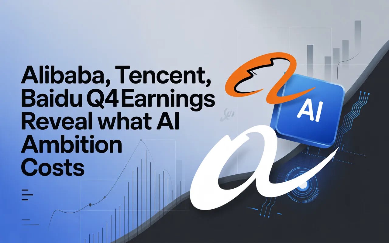Alibaba, Tencent, Baidu Q4 earnings reveal what AI ambition costs