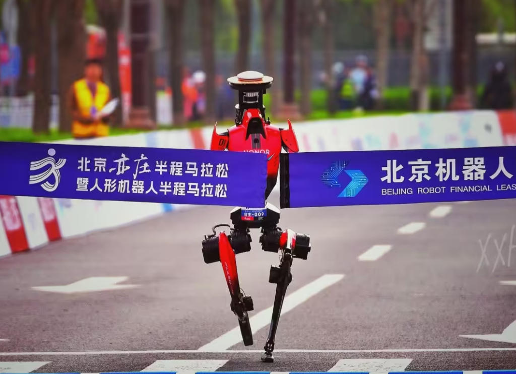 Honor’s humanoid robot breaks human half marathon record in 50min 26sec